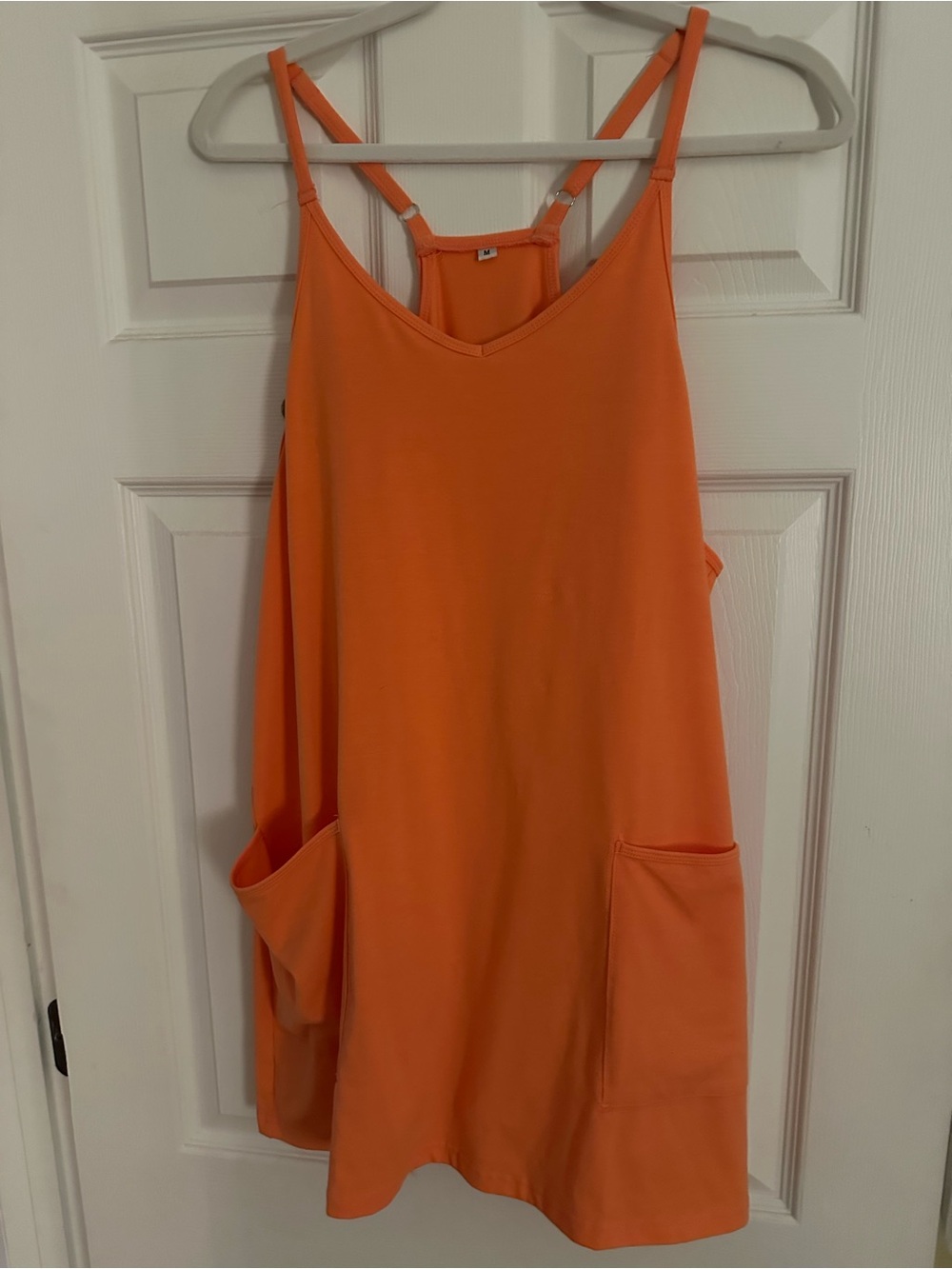 Lightweight Orange Skort with Dual Pockets